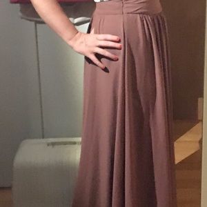 Terracotta Anthropologie floorlength skirt.